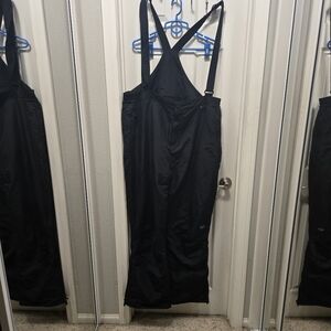 Slalom Black Snow Bib Overalls Size XxL